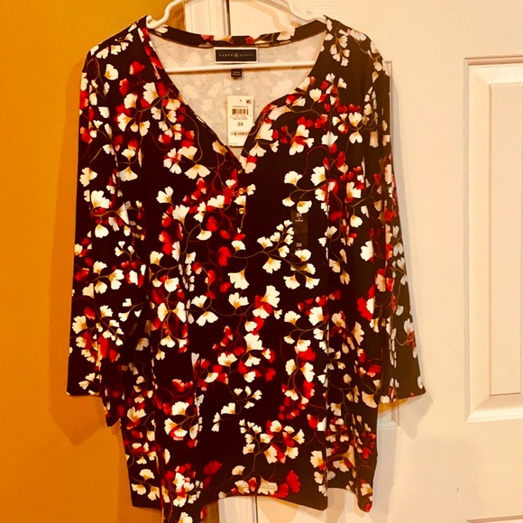 KAREN KS SCOTT Gorgeous & Classy Detailed  3X Top. - Picture 12 of 12